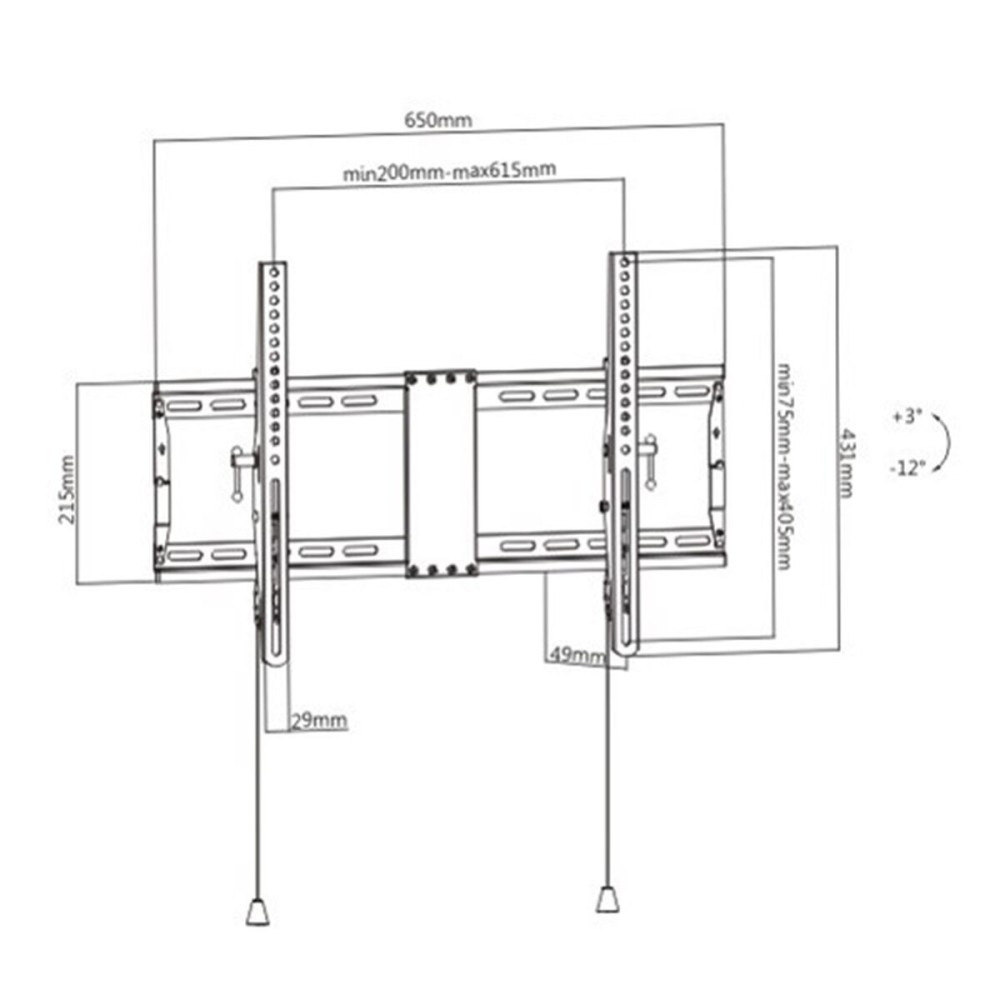 Wandhalterung GEMBIRD WM-80T-01 37" 80"