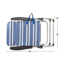 Strandstuhl Aktive Weiß Marineblau 61 x 63 x 93 cm