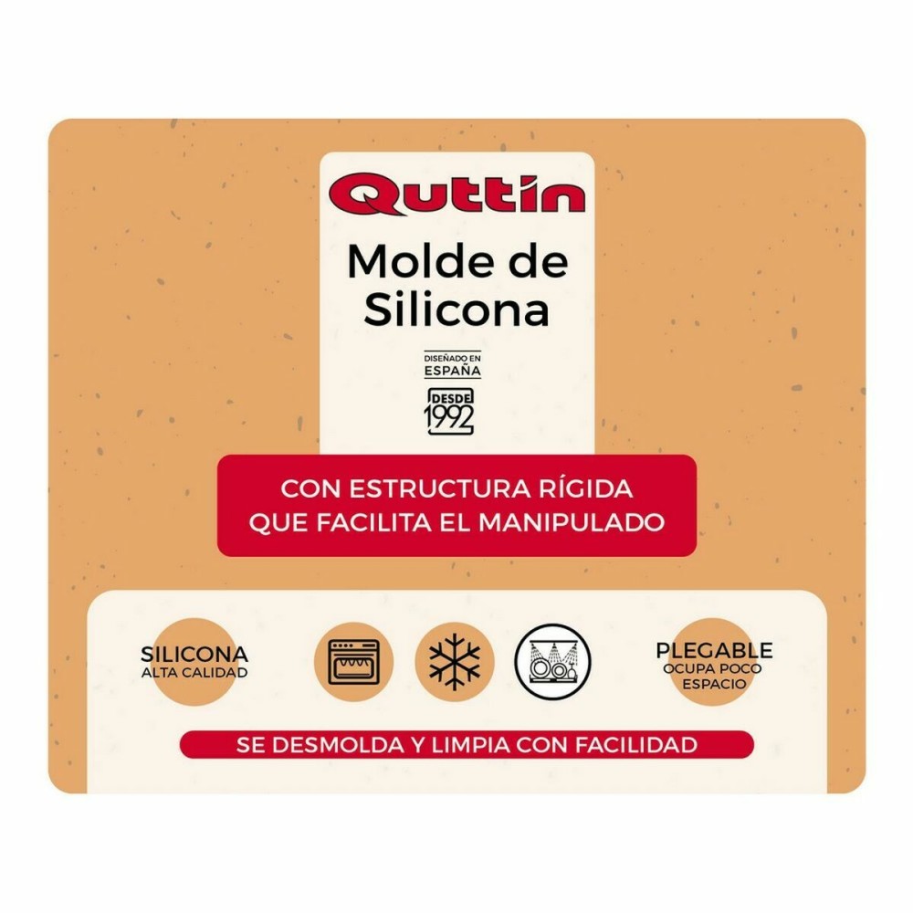 Backform Quttin Silikon Starr 31 x 28,5 x 5,3 cm (8 Stück)