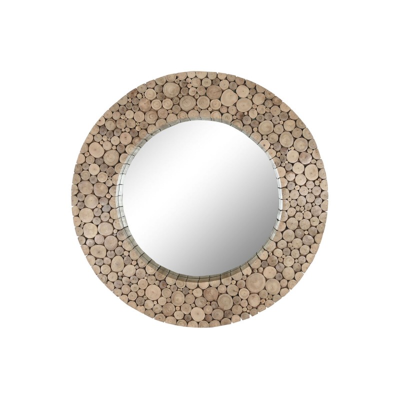 Wall mirror Home ESPRIT Natural Bali 90 x 10 x 90 cm