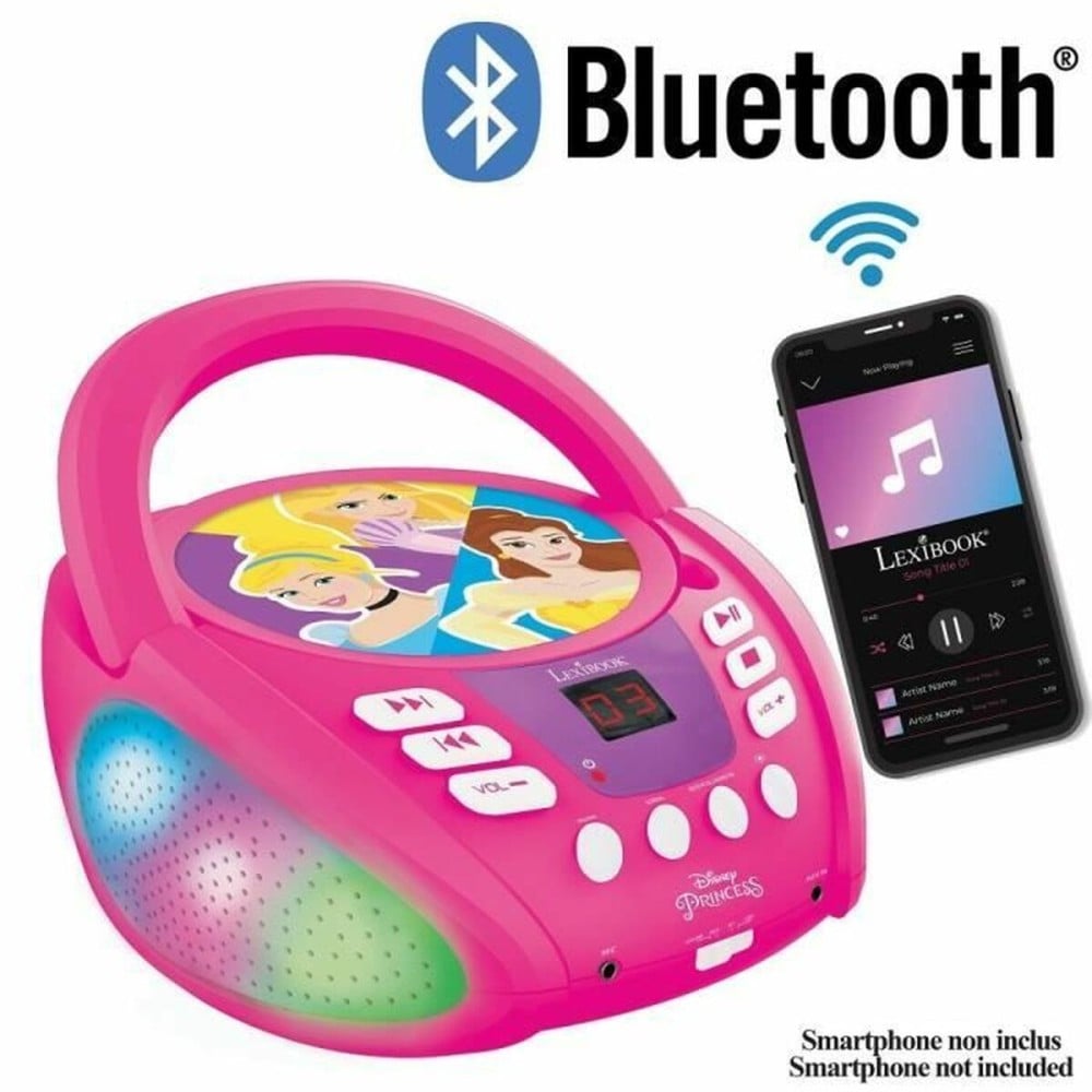 Radio-CD Bluetooth MP3 Lexibook PRINCESA DE DISNEY Bluetooth 5.0