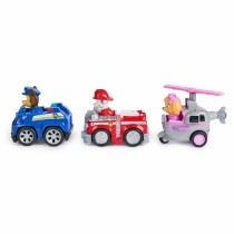 Dolls House Accessories Spin Master PACK DE 3 VEHÍCULOS DE FRICCIÓN RETRO Paw Patrol Red