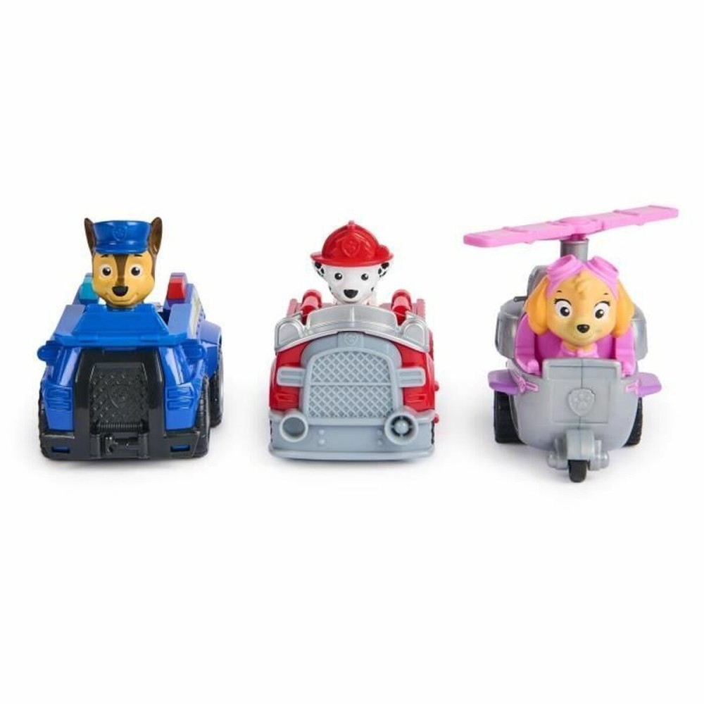 Dolls House Accessories Spin Master PACK DE 3 VEHÍCULOS DE FRICCIÓN RETRO Paw Patrol Red