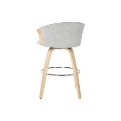 Stool Home ESPRIT Grey Wood 58 x 56 x 86 cm