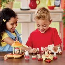 Accessoires pour poupées Sylvanian Families Puesto de hamburguesas - Papa Latte Cat y Scooter 30 Pièces