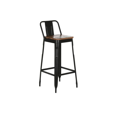 Stool Home ESPRIT Black Wood Metal 41 x 38 x 96 cm