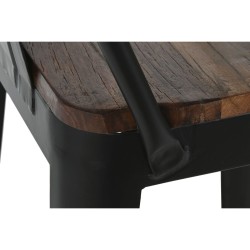 Stool Home ESPRIT Black Wood Metal 41 x 38 x 96 cm