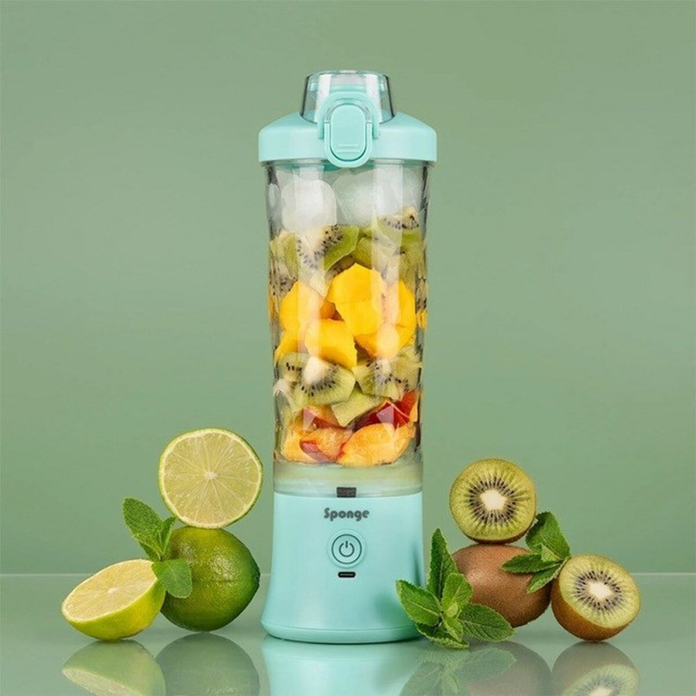 Cup Blender Sponge 703674402223 Transparent Turquoise 600 ml