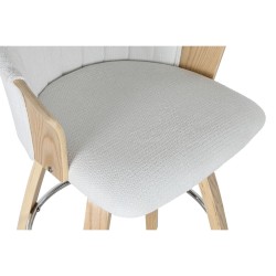 Tabouret Home ESPRIT Blanc Bois 58 x 56 x 86 cm