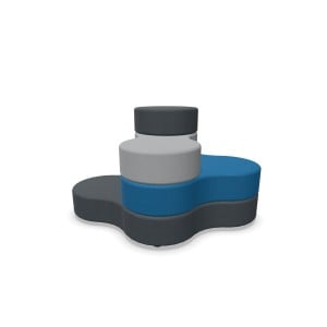 Abnehmbarer Polsterhocker Nowy Styl 2SX3066 Blau