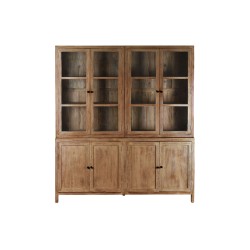 Présentoir Home ESPRIT Naturel Verre Bois de manguier 200 x 45 x 230 cm