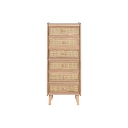 Schubladenschrank Home ESPRIT natürlich Rattan Paulonia-Holz 40 x 30 x 104 cm