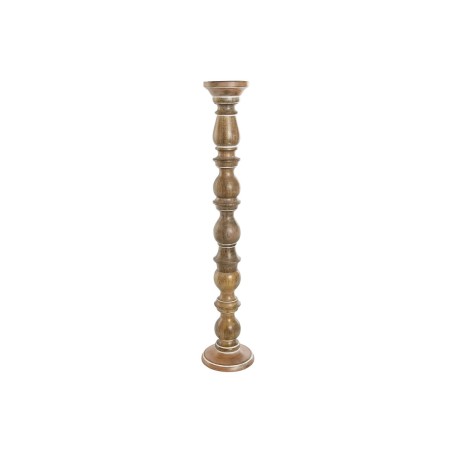 Candle Holder Home ESPRIT Brown Mango wood Natural Romantic 15 x 15 x 76 cm