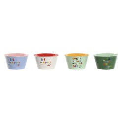 Bowl Home ESPRIT Multicolour Shabby Chic 480 ml 13,2 x 13,2 x 7,5 cm (4 Units)