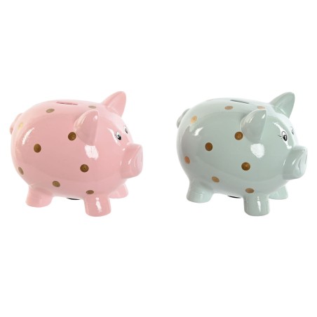 Money box Home ESPRIT Dolomite Pig 22 x 15,5 x 17,5 cm (2 Units)