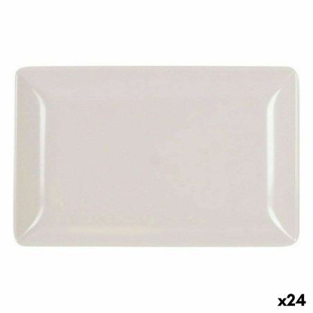 Tablett für Snacks La Mediterránea Melamine Weiß Glanz 20 x 13 x 2 cm (24 Stück)