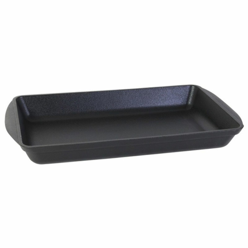 Plat à Gratin Inde Fonte Noir 50 x 30 x 6,5 cm (2 Unités)