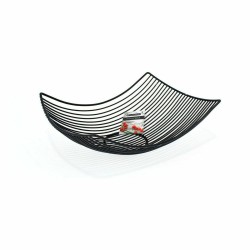 Fruit Bowl Confortime Black Metal 31 x 23 x 10 cm (12 Units)