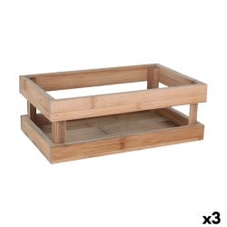 Aufbewahrungsbox Inde Bambus 26,5 x 16,2 x 10 cm (3 Stück)