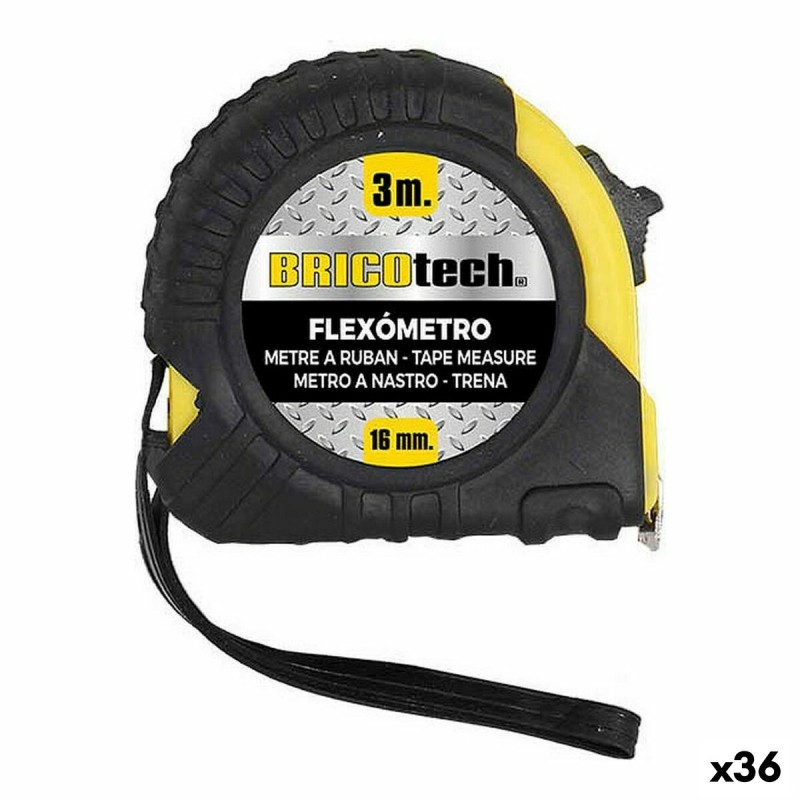 Flexometer Bricotech Bricotech 13,5 x 8,5 x 3 cm (36 Stück) (3 m)