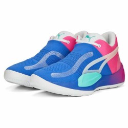 Chaussures de Basket-Ball pour Adultes Puma Rise Rose Bleu