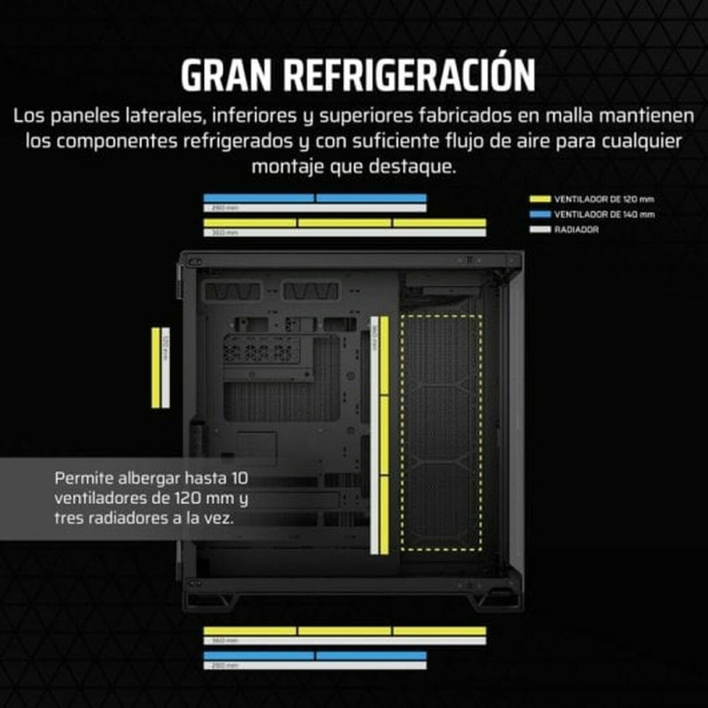 ATX Semi-Tower Gehäuse Corsair CC-9011283-WW Schwarz Bunt Aluminium
