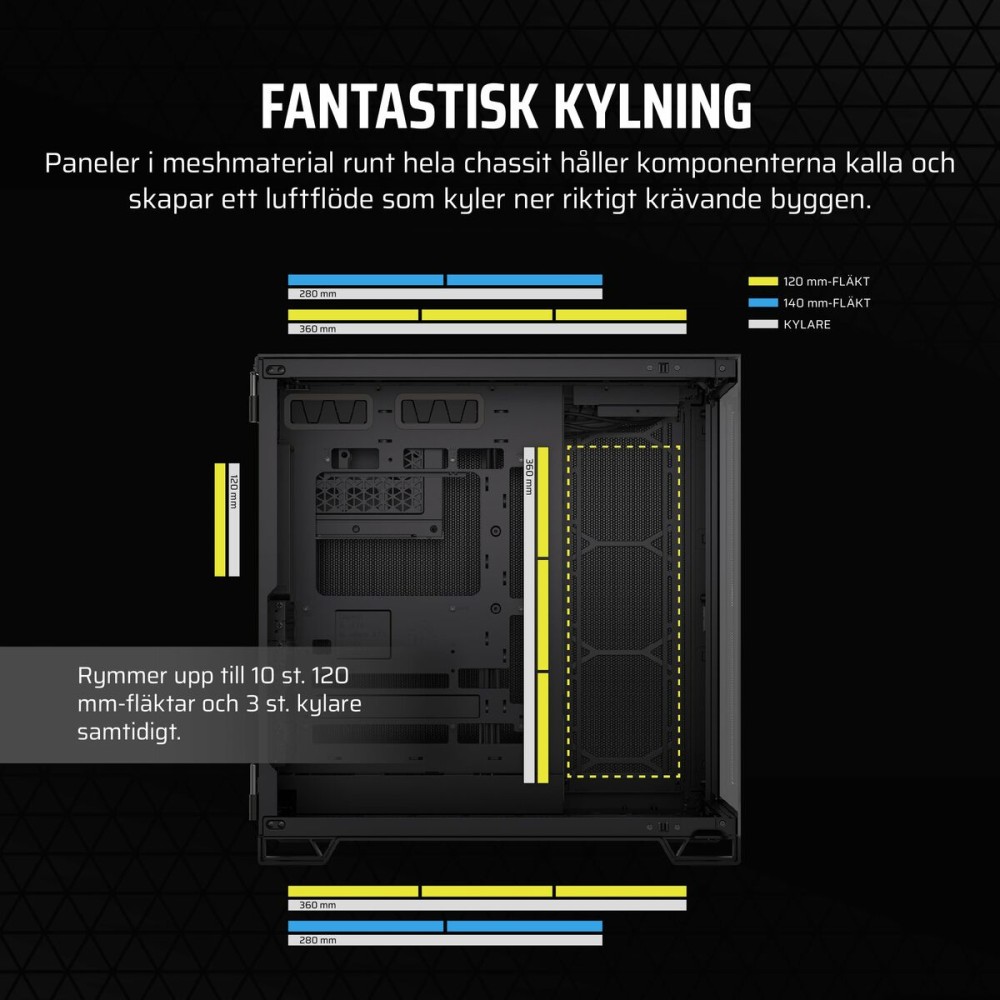 ATX Semi-Tower Gehäuse Corsair CC-9011283-WW Schwarz Bunt Aluminium