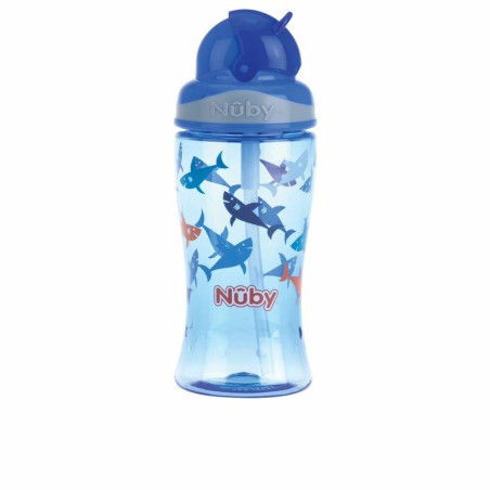 Lernglas Nûby Flip-it 360 ml Hai Blau