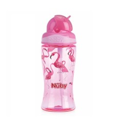 Lernglas Nûby Flip-it 360 ml Rosa Flamingo Rosa