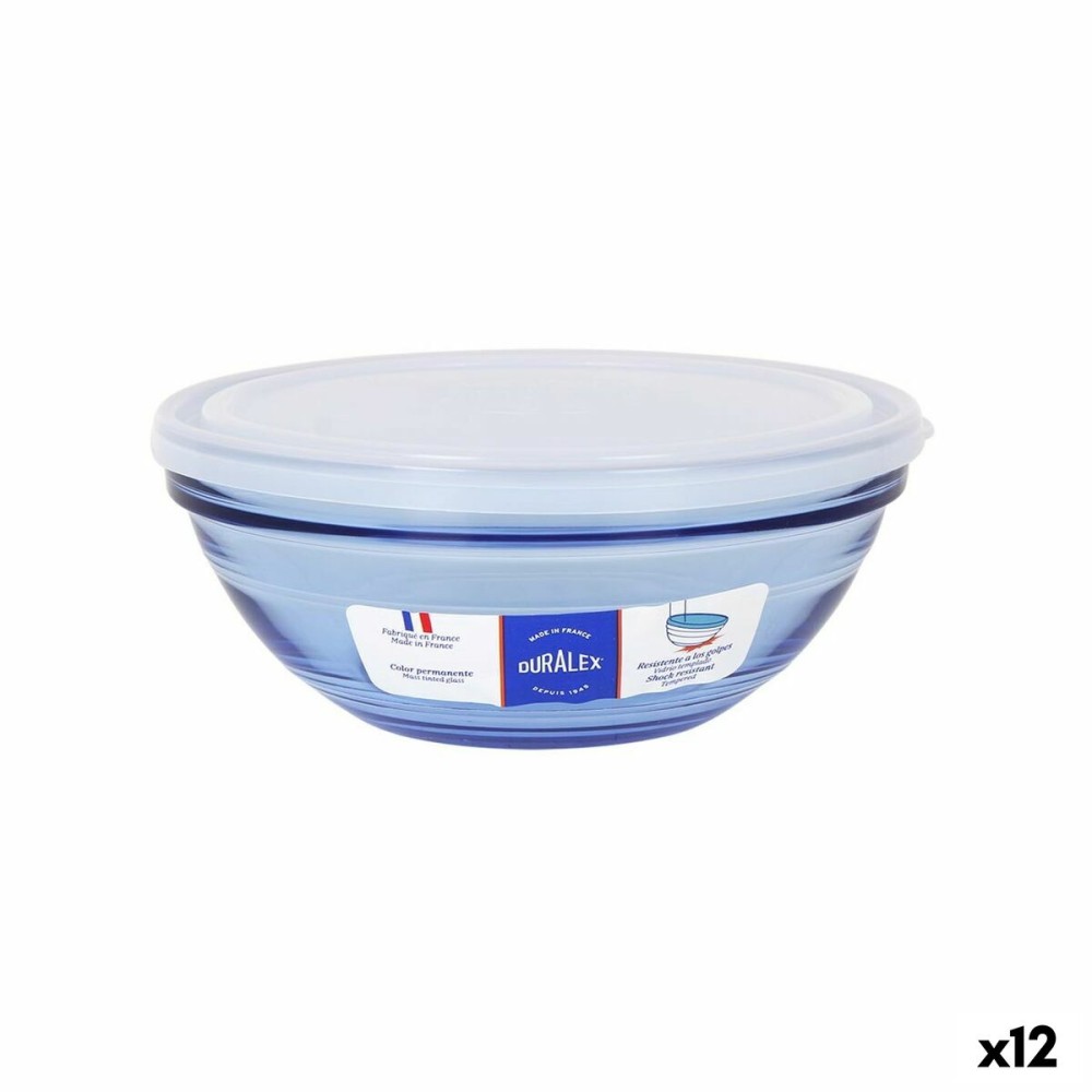 Bol Duralex Marine Bleu 17 cm Avec couvercle (12 Unités)