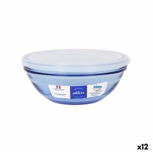 Schüssel Duralex Marine Blau 17 cm mit Deckel (12 Stück)