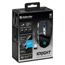 Gaming Maus Defender GM-885 KNIGHT Schwarz 3200 DPI