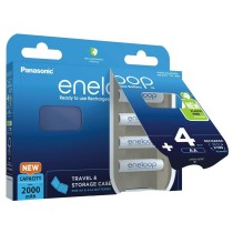 Piles Rechargeables Panasonic BK-3MCDE/4CP+CASE
