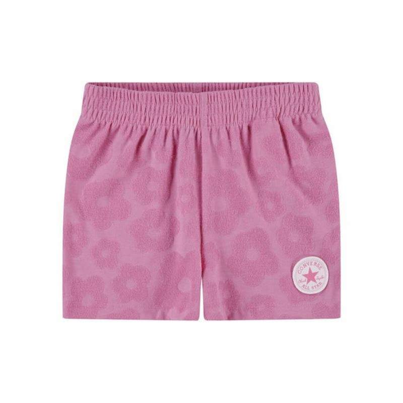 Ensemble de Sport pour Enfants Converse Floral Jacquard Rose foncé