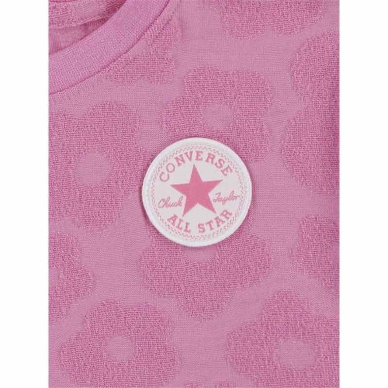 Ensemble de Sport pour Enfants Converse Floral Jacquard Rose foncé