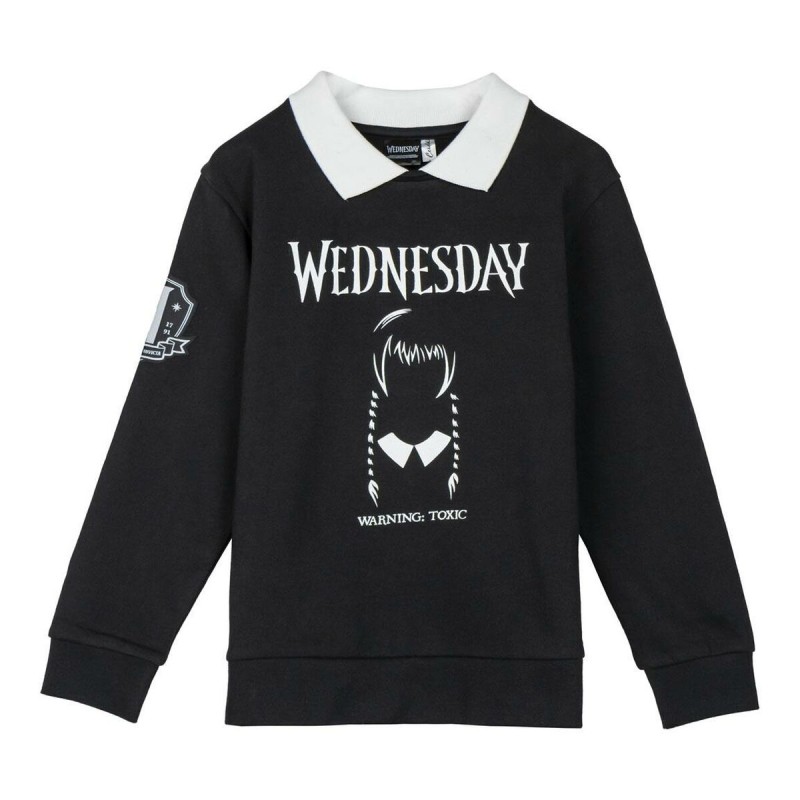 Jungen Sweater ohne Kapuze Wednesday Dunkelgrau