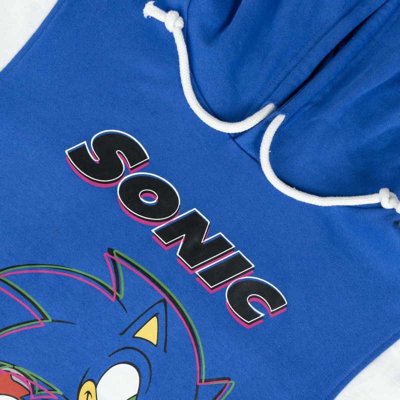 Sweat à capuche enfant Sonic Bleu