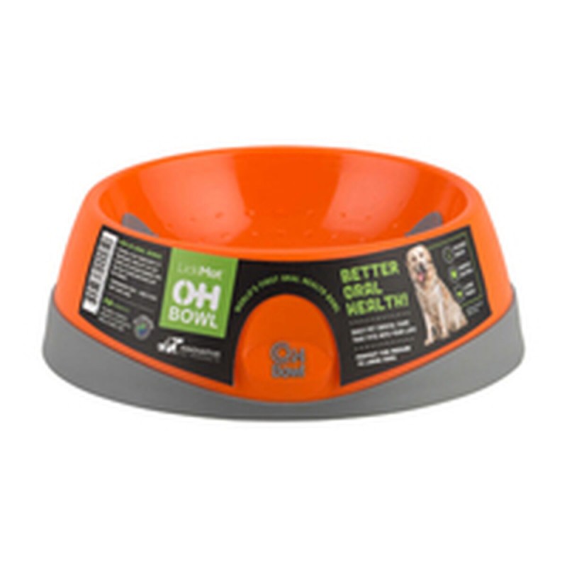 Futternapf für Hunde Lickimat Oh Bowl Orange