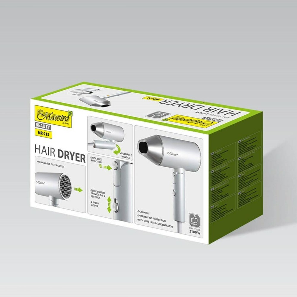 Sèche-cheveux Feel Maestro MR-213 Argenté 2100 W