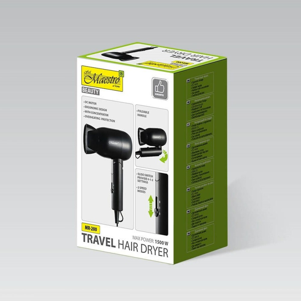 Sèche-cheveux Feel Maestro MR-200 Noir 1500 W