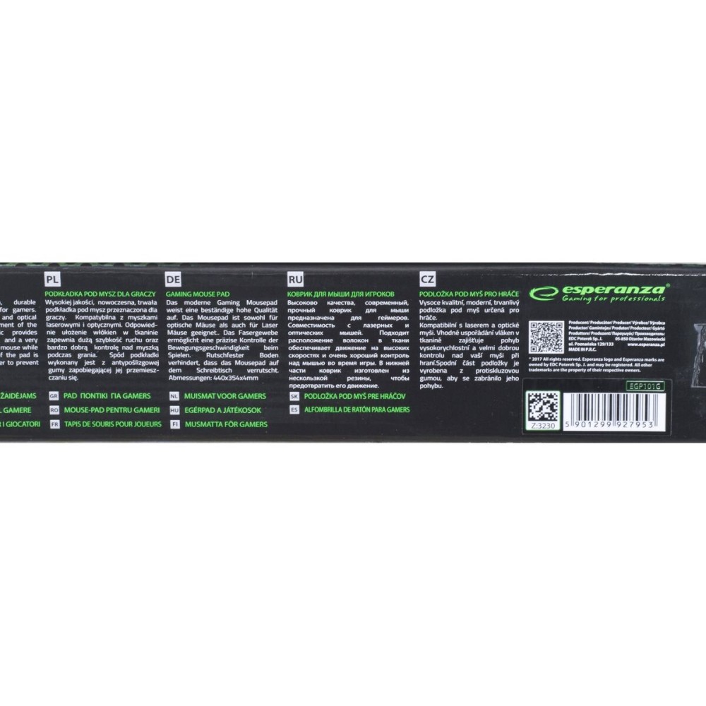 Anti-Rutsch-Matte Esperanza EGP101G Schwarz gedruckt
