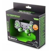 Commande Gaming Sans Fil Esperanza Gladiator GX600 USB 2.0 Noir Vert PC PlayStation 3