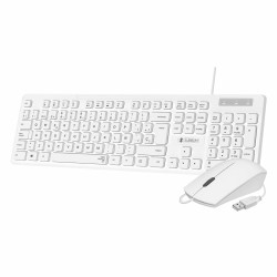 Keyboard and Mouse Subblim SUBKBC-CSSK02 White Spanish Qwerty QWERTY