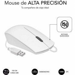 clavier et souris Subblim SUBKBC-CSSK02 Blanc Espagnol Qwerty QWERTY