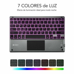 Keyboard with Touchpad Subblim SUB-KBT-SMBT51 Grey Multicolour Spanish Qwerty QWERTY