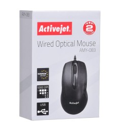 Optical mouse Activejet AMY-083 Black 1000 dpi