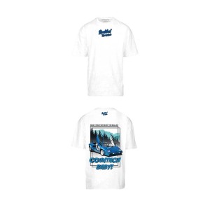 Men’s Short Sleeve T-Shirt RADIKAL NICE TRACTOR NEAR THE BULLS White L