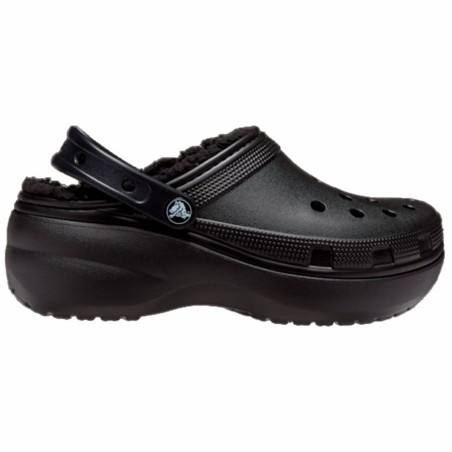 Holzschuhe Crocs Classic Platform Lined Clog Schwarz