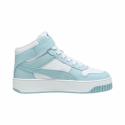 Casual Damenturnschuh Puma Carina reet Mid Weiß türkis