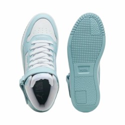 Women's casual trainers Puma Carina reet Mid White Turquoise